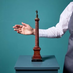 Italian Grand Tour Red Marble Model of Trajan’s Column