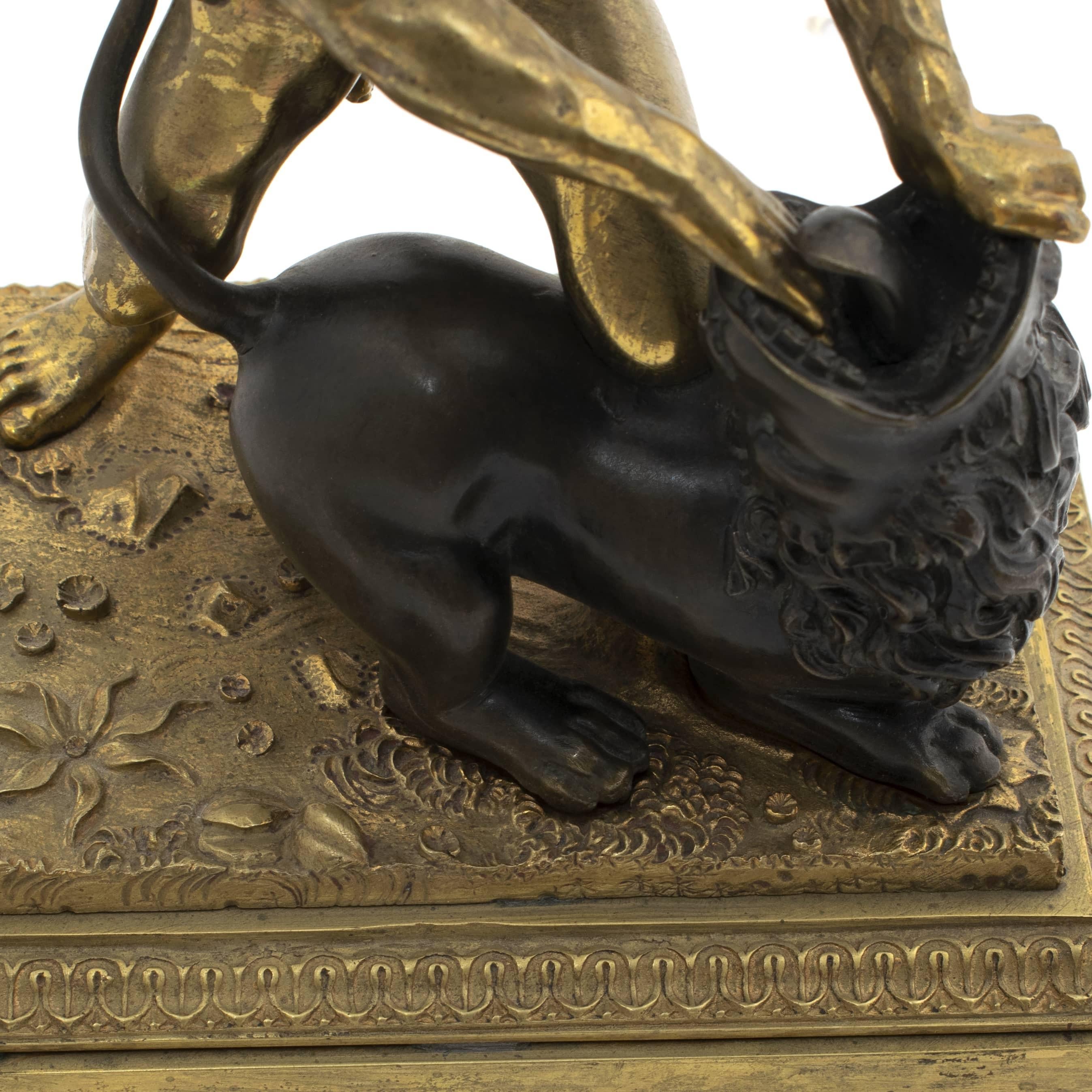 Italian Grand Tour Sculpture of Hercules and the Nemean Lion 3