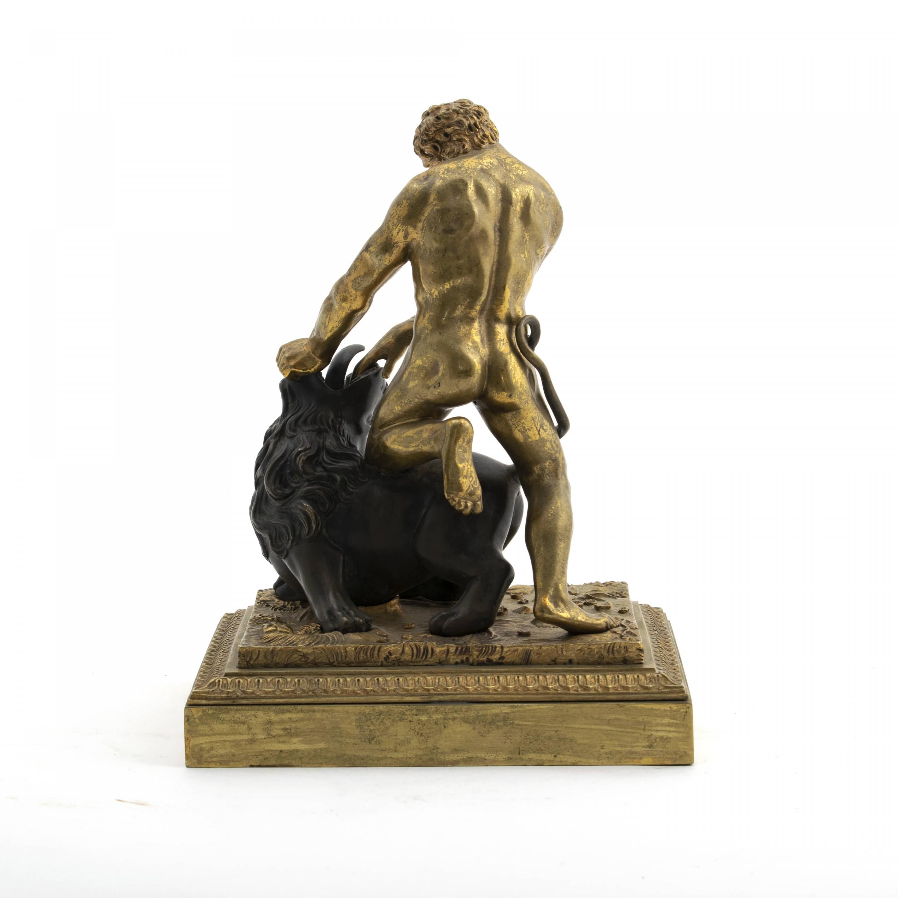 hercules and the nemean lion sculpture