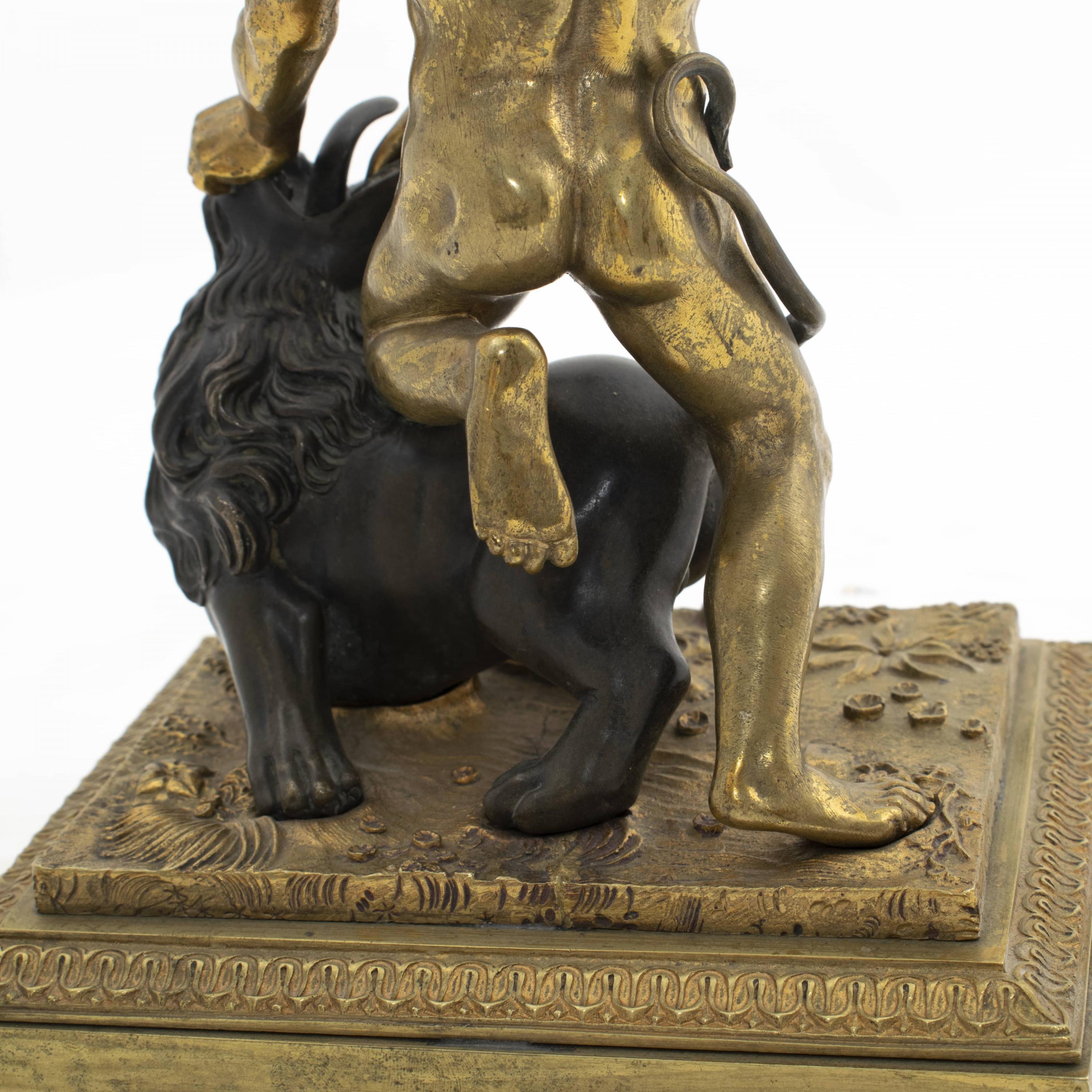 Italian Grand Tour Sculpture of Hercules and the Nemean Lion 1