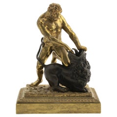 Italian Grand Tour Sculpture of Hercules and the Nemean Lion