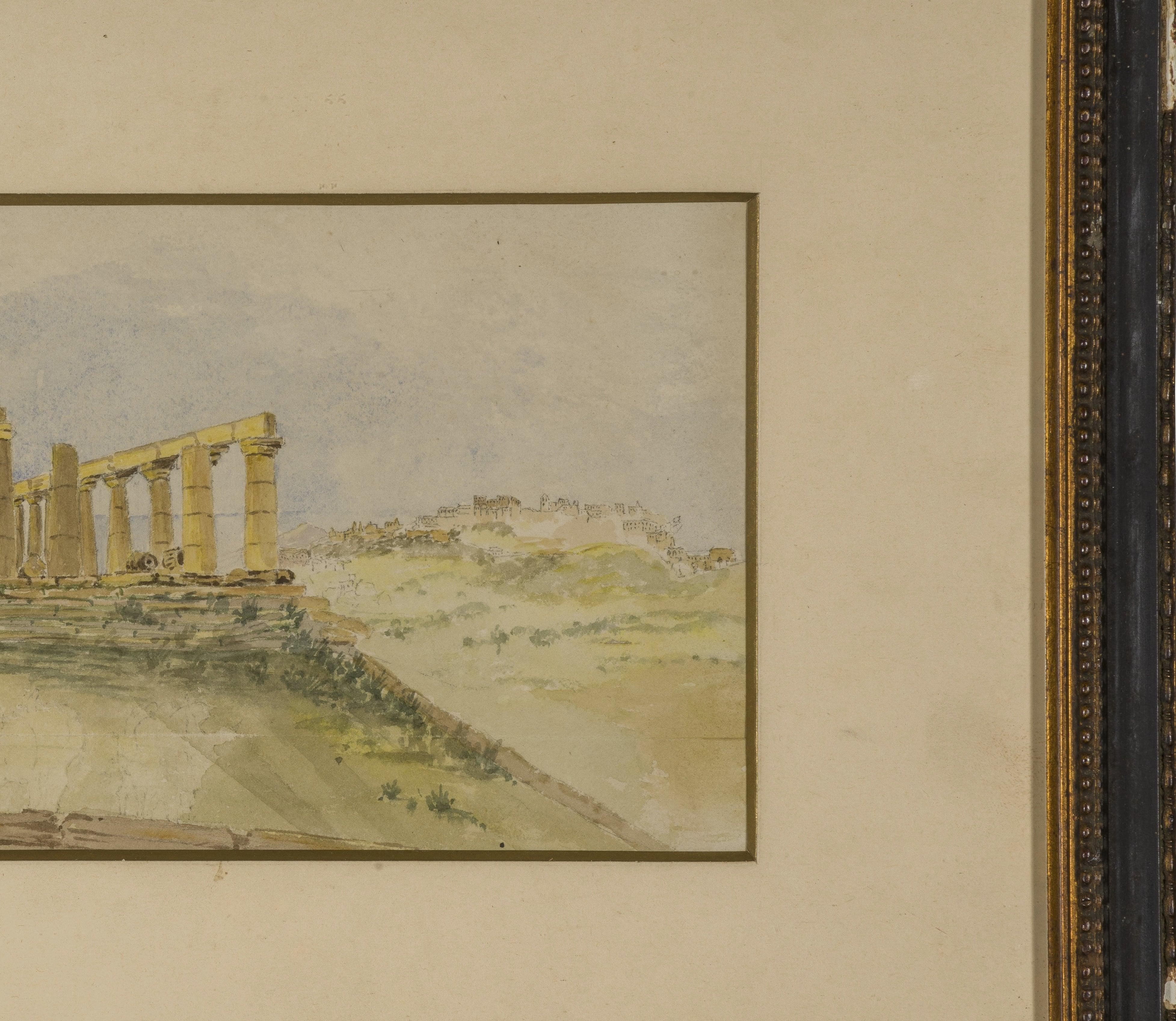 A beautiful and rare landscape by the great Anglo-Saxon artist William Leighton Leitch.
It depicts with great evocative power a view of the Valley of the Temples in Agrigento.
This artist, like his colleagues and the high society scions of the 18th