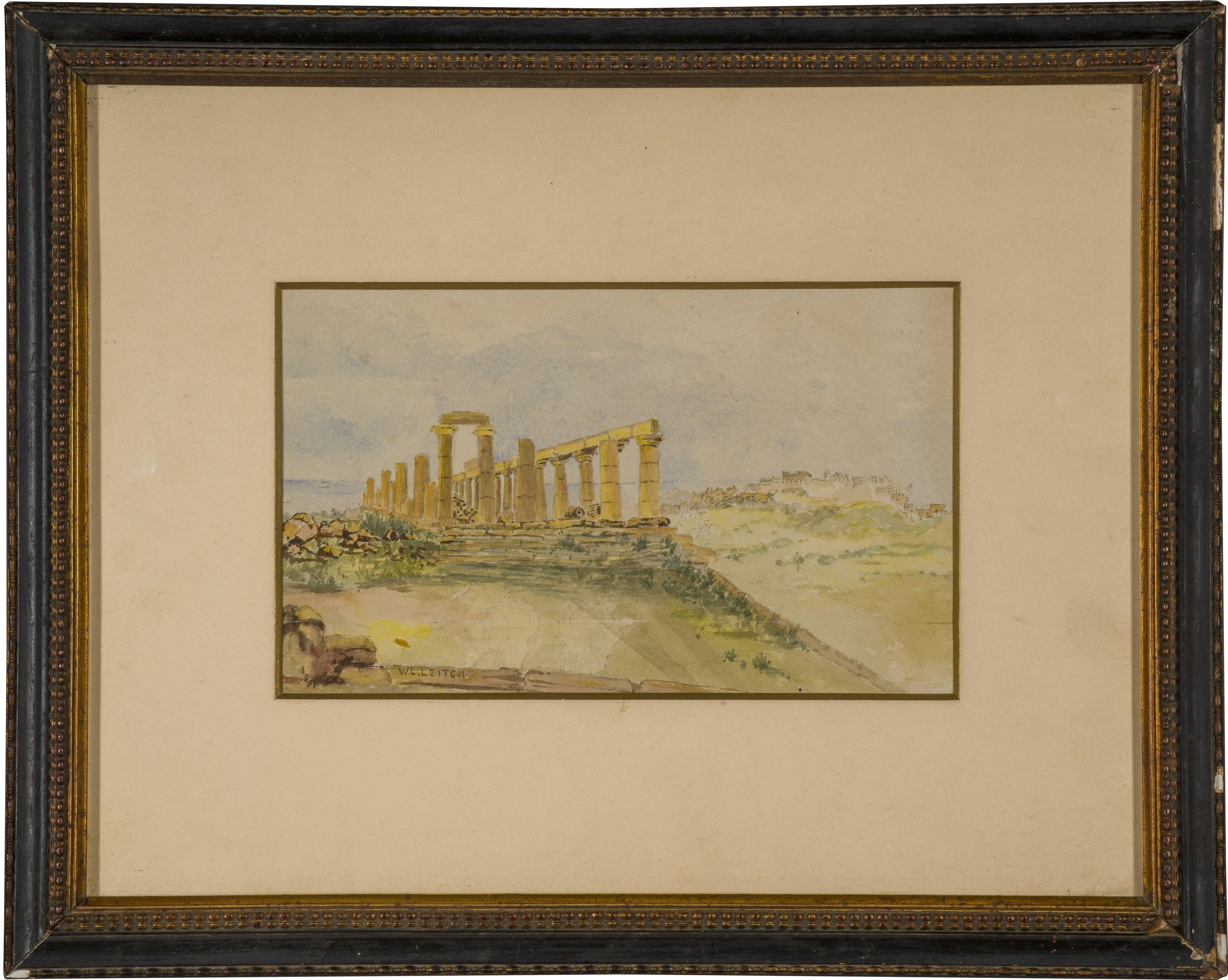 Italian Grand Tour Signed Landscape In Good Condition In Roma, IT
