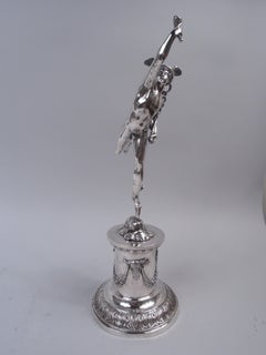 Italian Grand Tour Silver Giambologna Mercury Figure