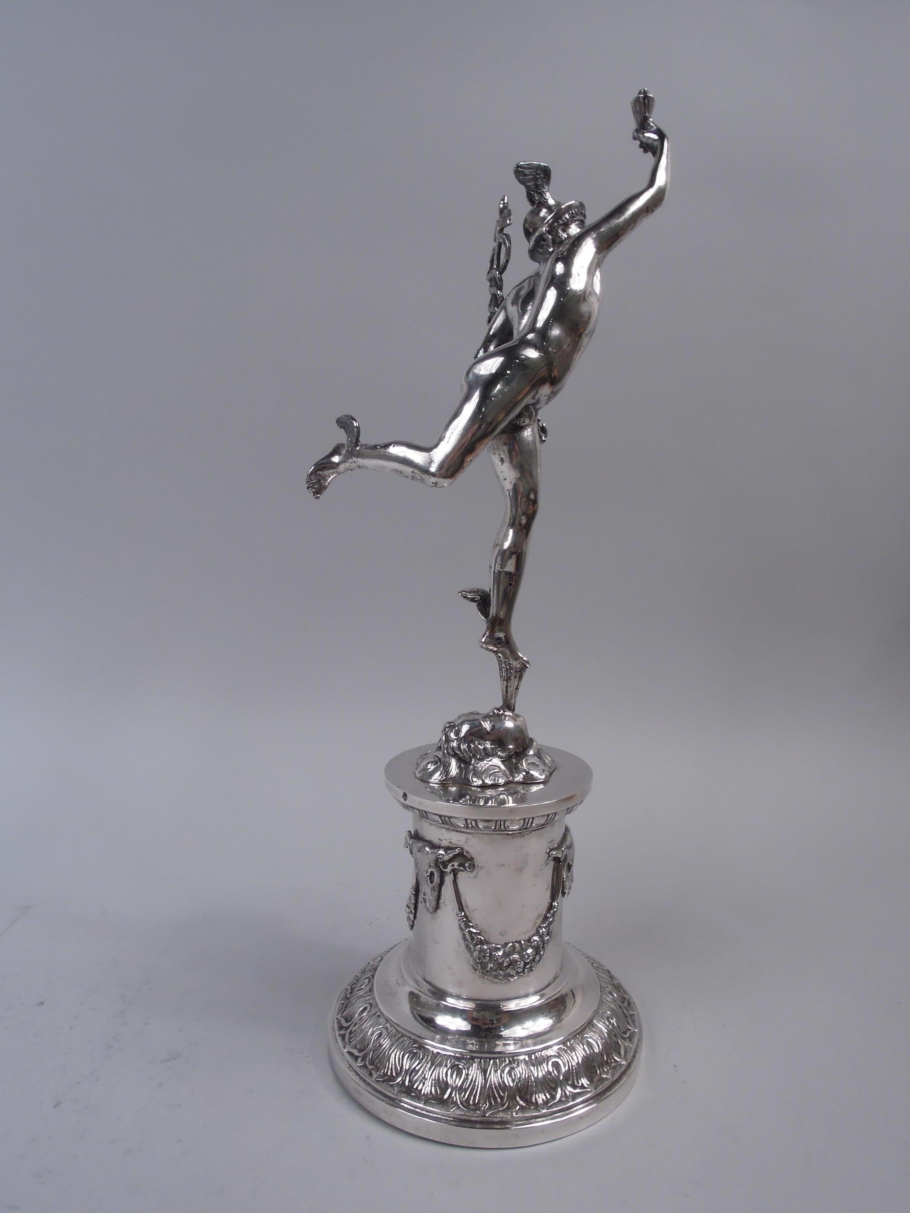 Figura di Mercurio del Gran Tour Italiano in argento Giambologna In condizioni buone in vendita a New York, NY