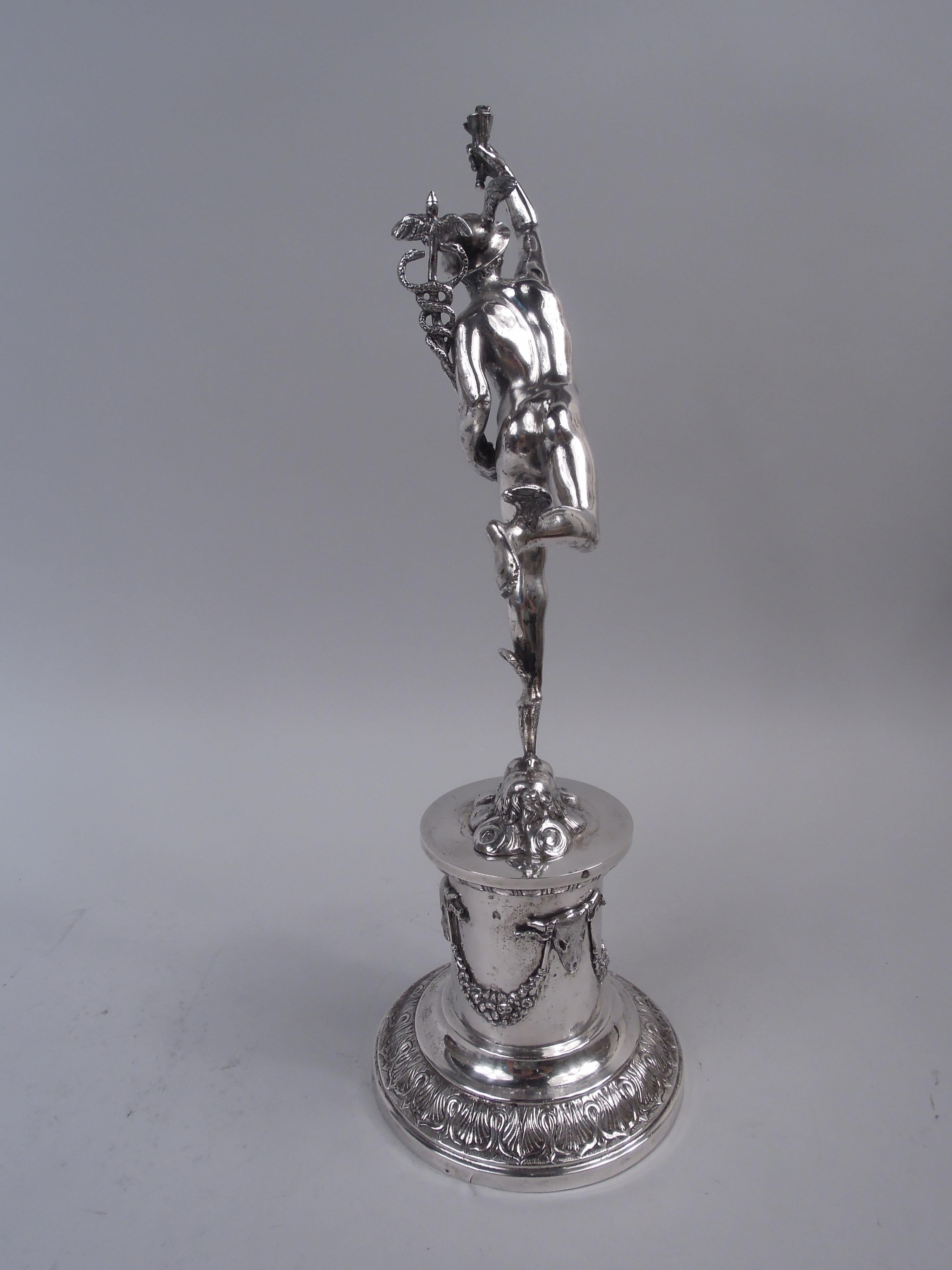 Argento Figura di Mercurio del Gran Tour Italiano in argento Giambologna in vendita
