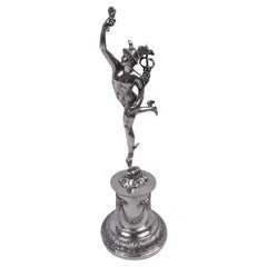 Italian Grand Tour Silver Giambologna Mercury Figure
