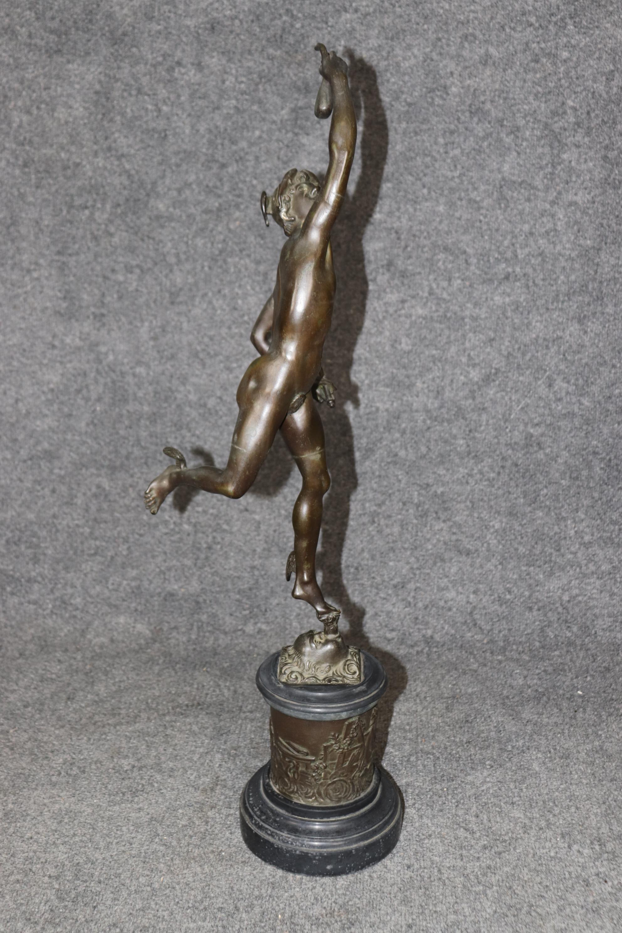 Italian Grand Tour Style Bronze of Mercury After Deande Bologne In Good Condition In Swedesboro, NJ