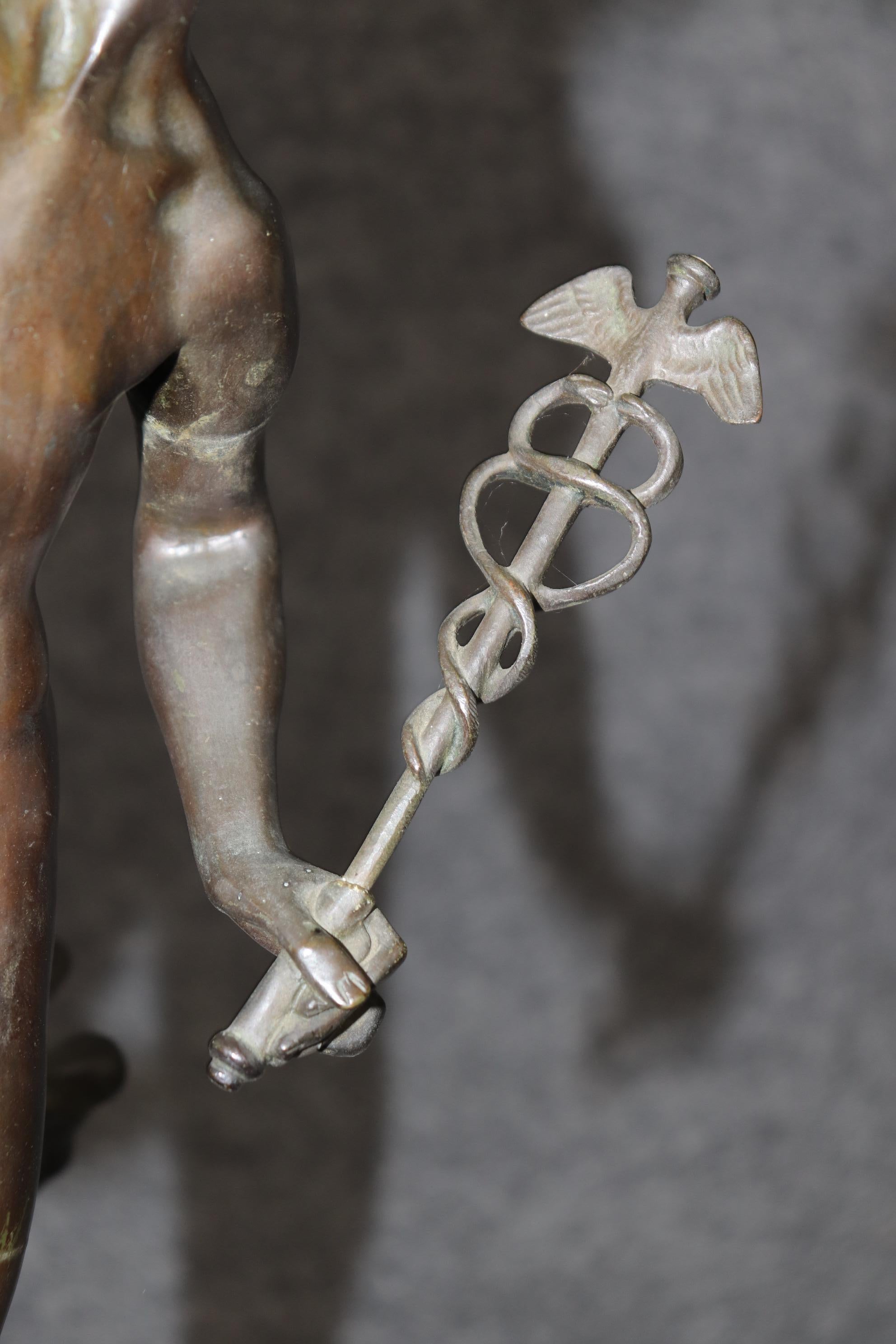 Italian Grand Tour Style Bronze of Mercury After Deande Bologne 3