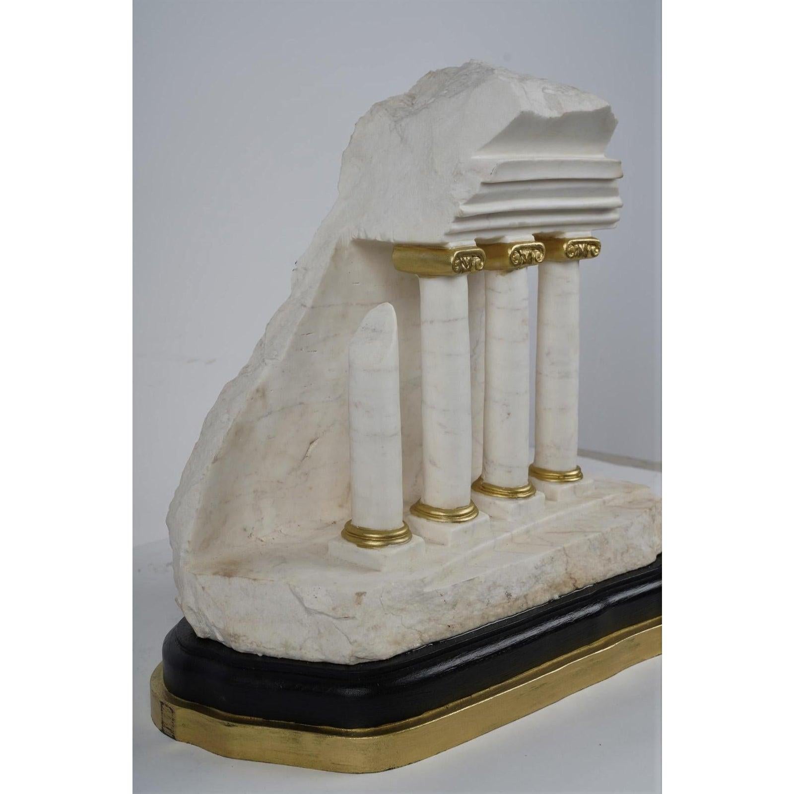 Italian Grand Tour Style Carved Marble Stone Ruins Sculpture, Early 20th Century For Sale 3