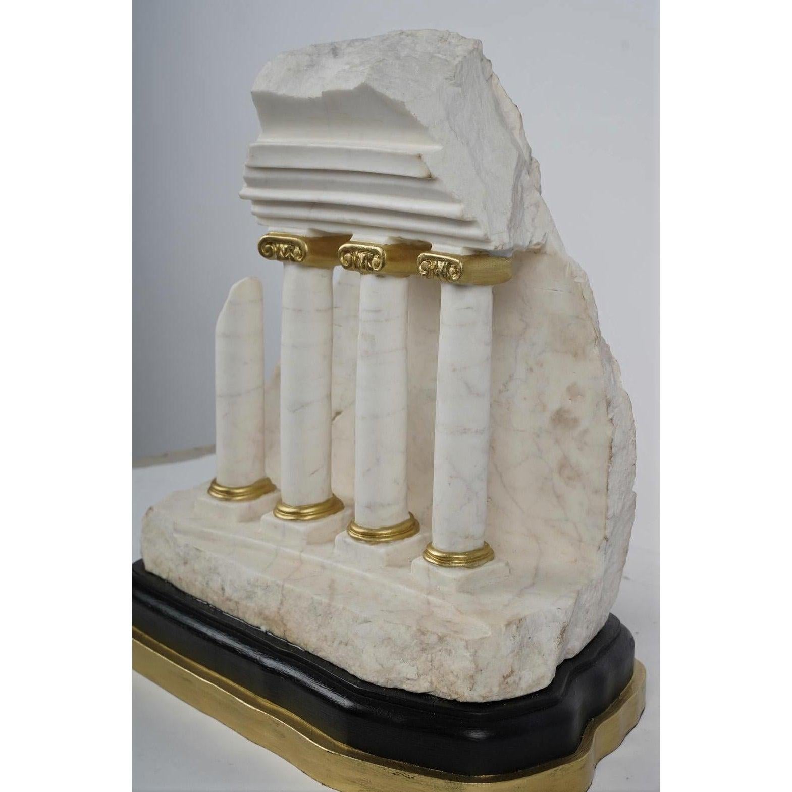 Italian Grand Tour Style Carved Marble Stone Ruins Sculpture, Early 20th Century For Sale 4