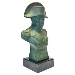 Italian Grand Tour Style Patinated Bronze Bust of Napoleon Bonaparte on Marble