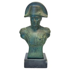 Italian Grand Tour Style Patinated Bronze Bust of Napoleon Bonaparte on Marble