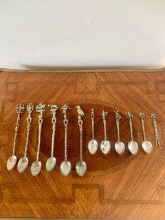 Italian Grand Tour Style Spoons, a Set of 12