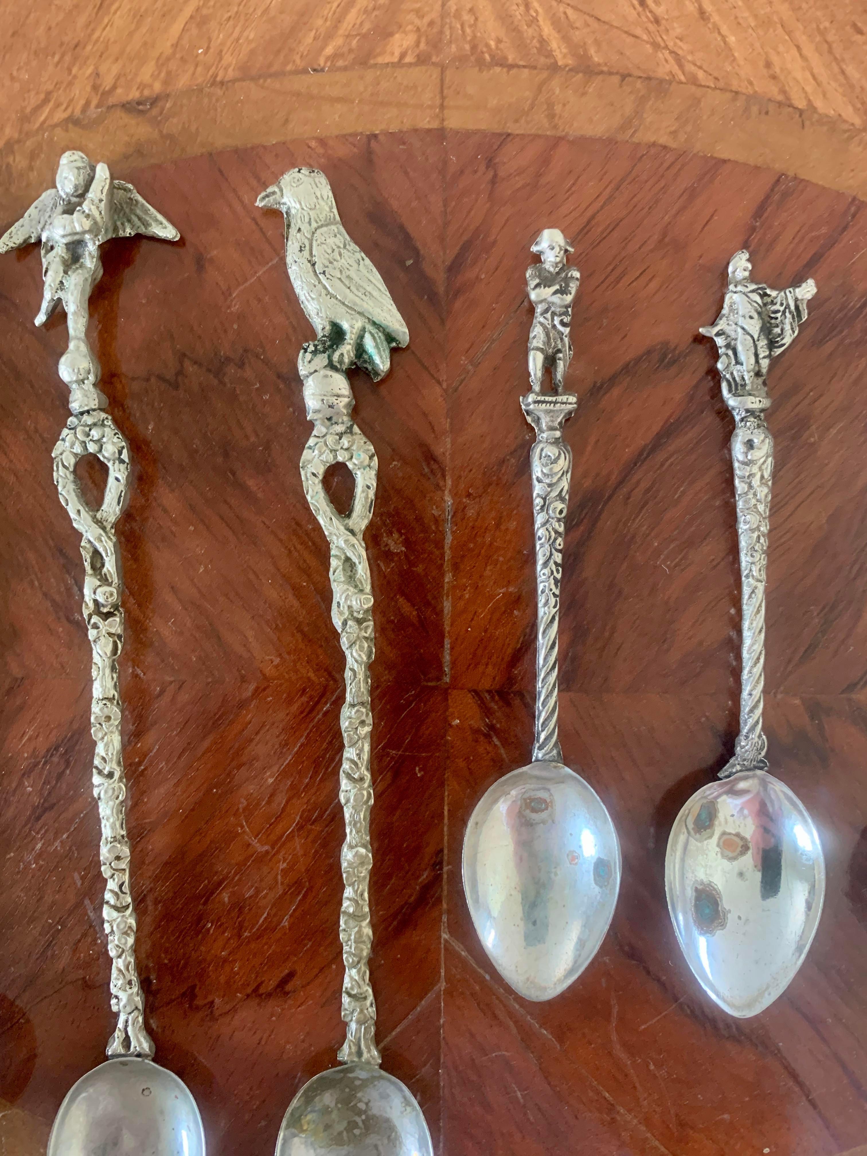 Italian Grand Tour Style Spoons, a Set of 12 For Sale 1