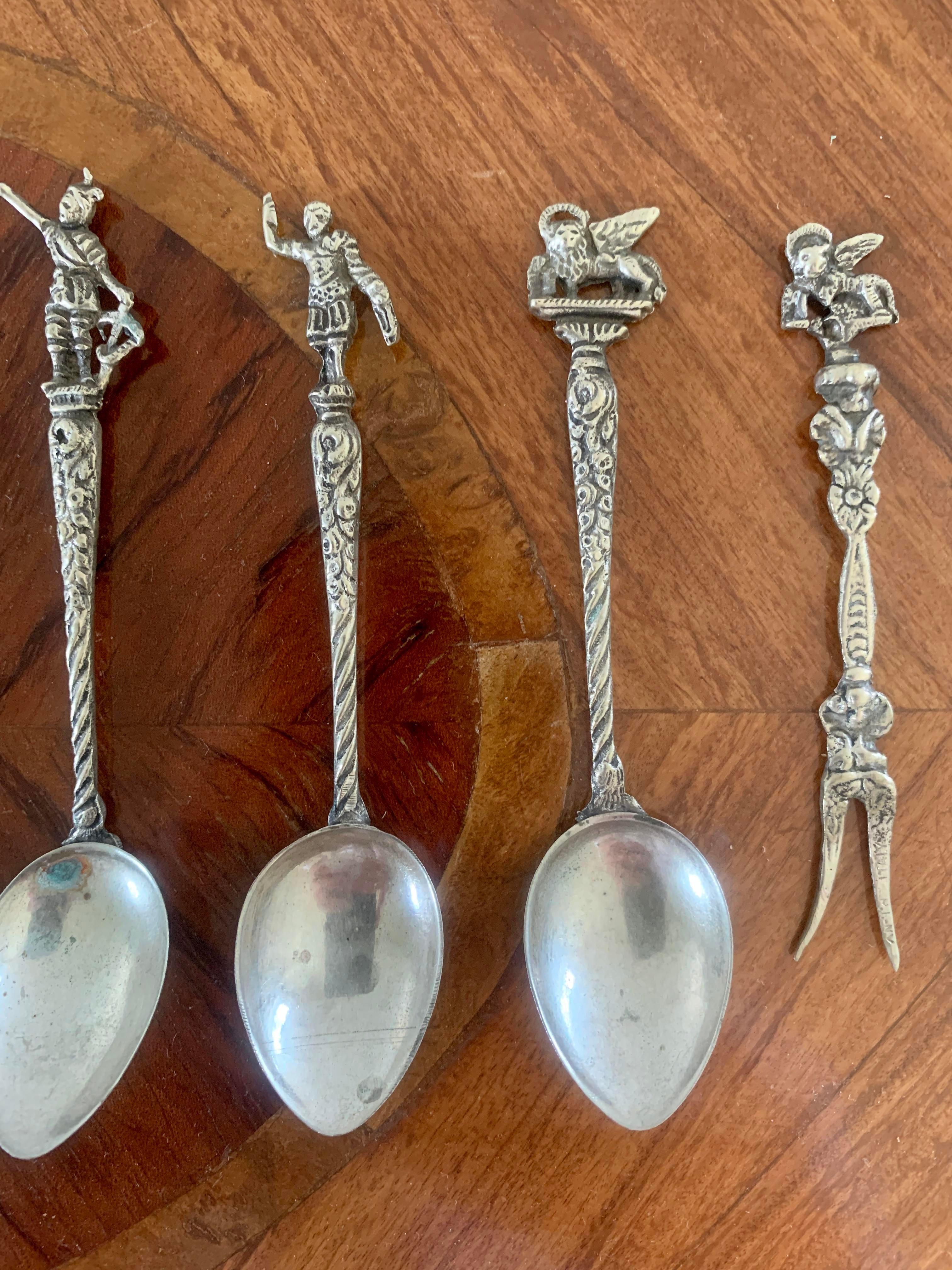 Italian Grand Tour Style Spoons, a Set of 12 For Sale 2