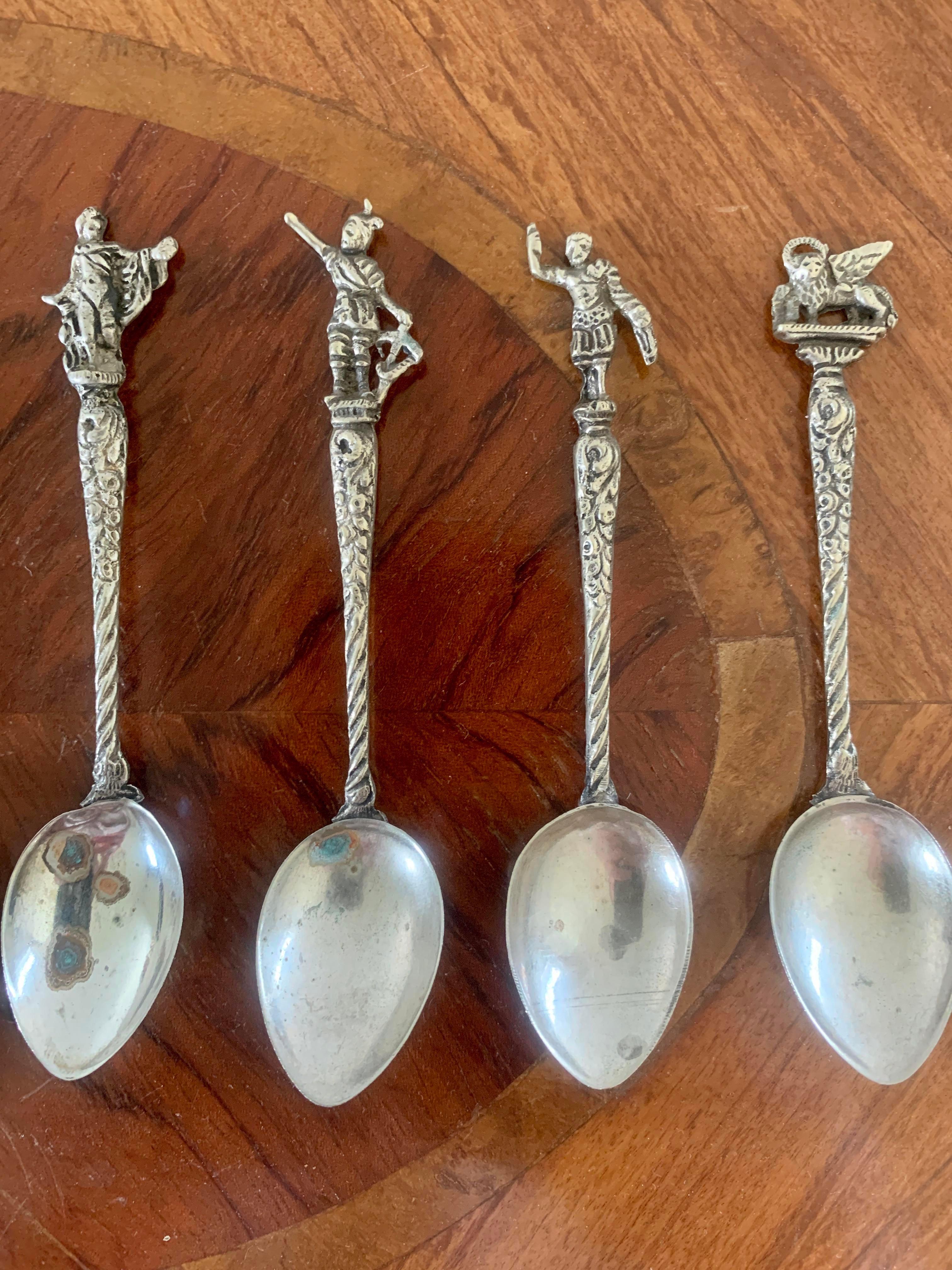 Italian Grand Tour Style Spoons, a Set of 12 For Sale 3
