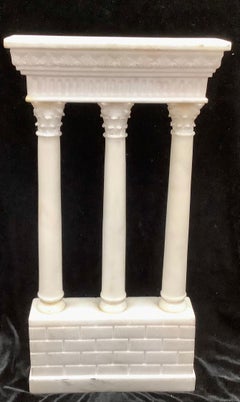 Italian Grand Tour White Marble Model of Ruins