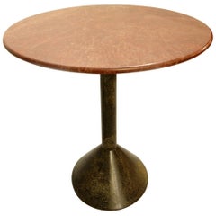 Italian Granite and Marble Round Side Table in the Spirit Vigo