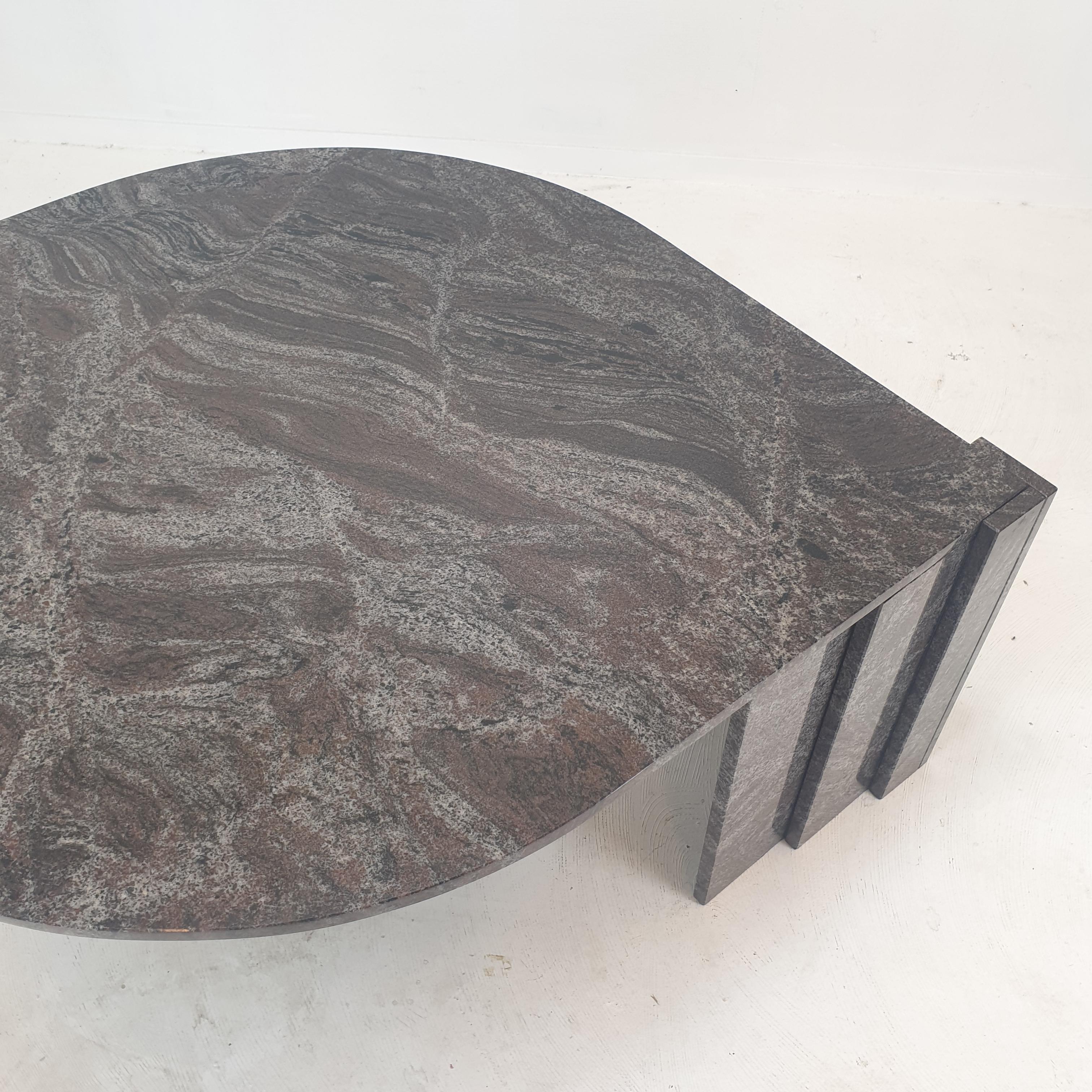 Italian Granite Coffee Table, 1980's For Sale 12