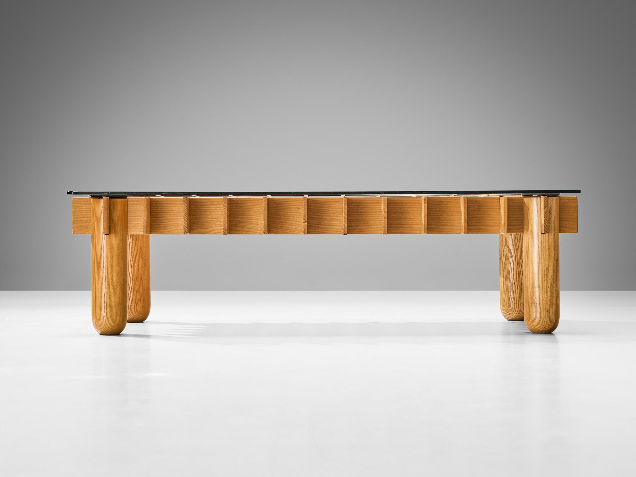 Italian Graphic Coffee Table in Maple For Sale at 1stDibs