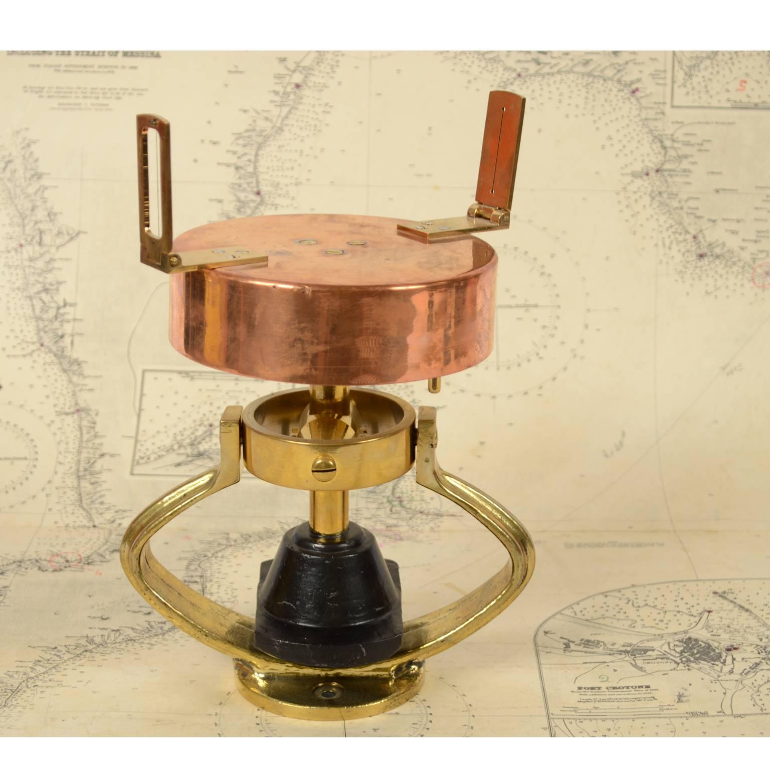 Antique Italian Nautical Graphometer with its Original Wooden Box Genoa, 1940s For Sale 8