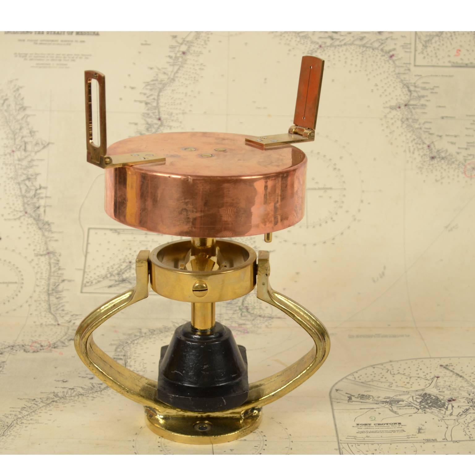 Antique Italian Nautical Graphometer with its Original Wooden Box Genoa, 1940s For Sale 3
