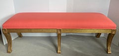 Italiano  Egiziano  Revival Acqua Legno Dorato  Style Upholstering imbottito  Panchina