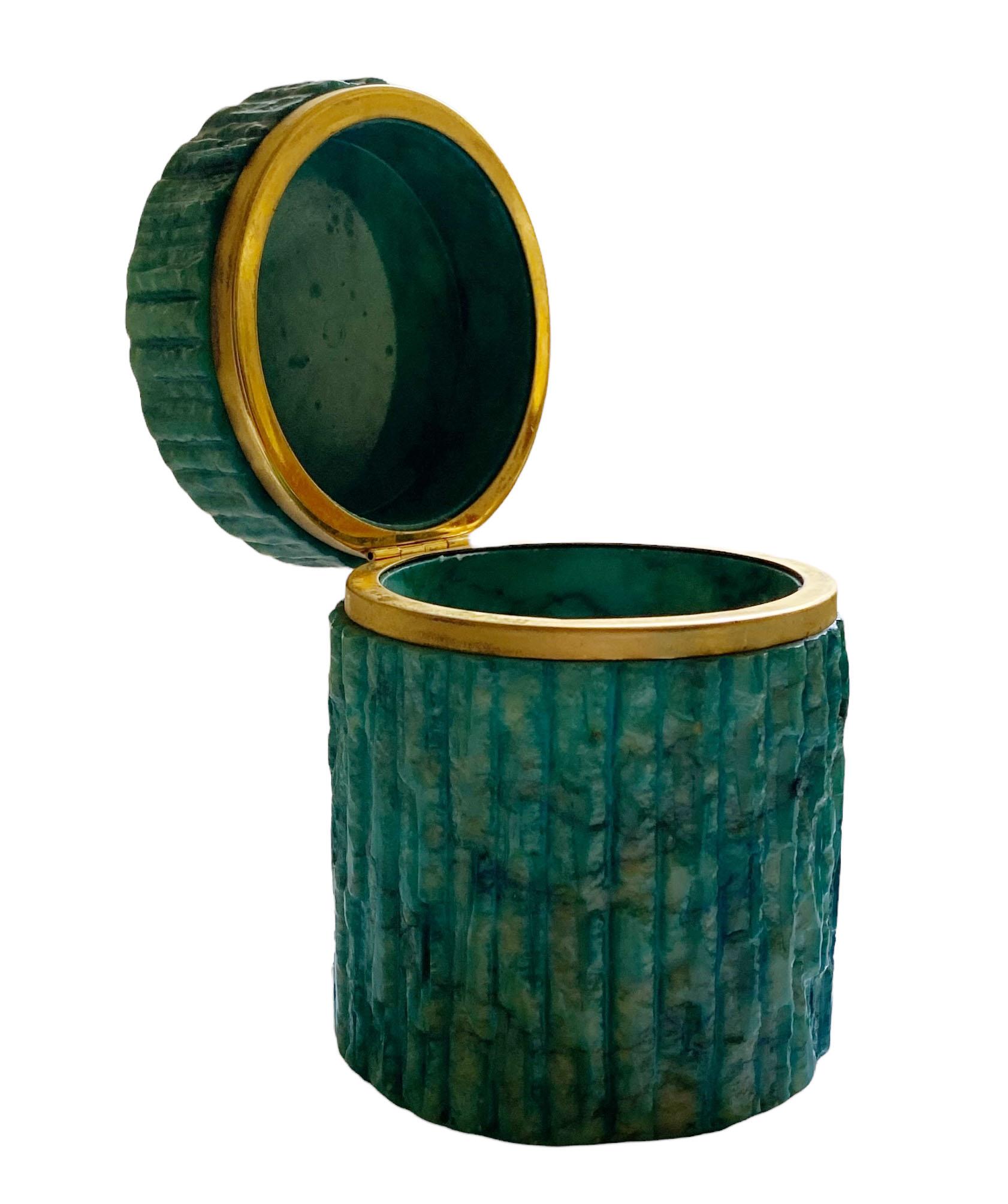 Italian Green Alabaster Box 1