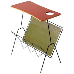 Italian Green and Red Side Table