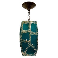 Italian Green Art Glass Lantern