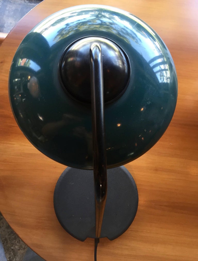 Lacquered Italian Green Desk Lamp by Stilnovo, 1960s For Sale