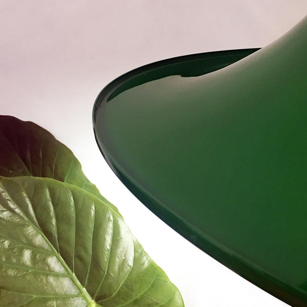 Italian Green Enameled Hat Chandelier by Joe Colombo for Stilnovo, 1974 1