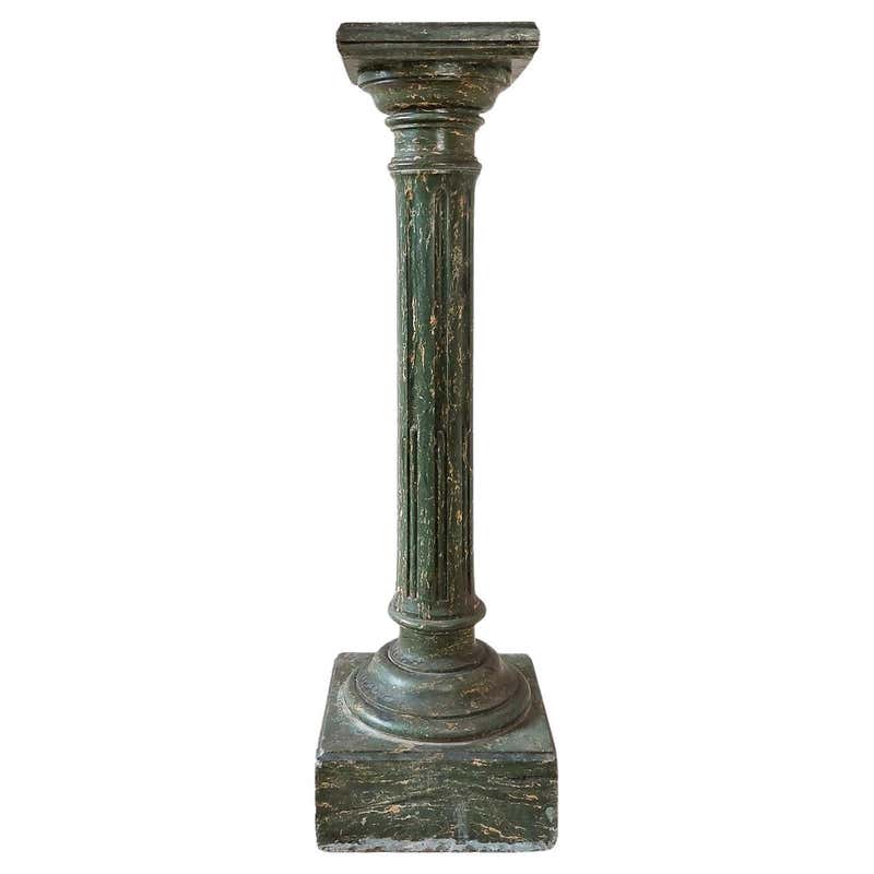 Translucent Columns Roman Style Green and Brown Translucent Onyx Pedestal Column For Sale ...