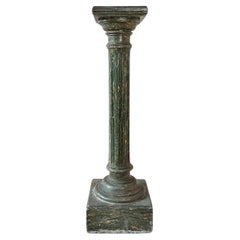 Italian Green Faux Marbre Scaglioga Pedestal