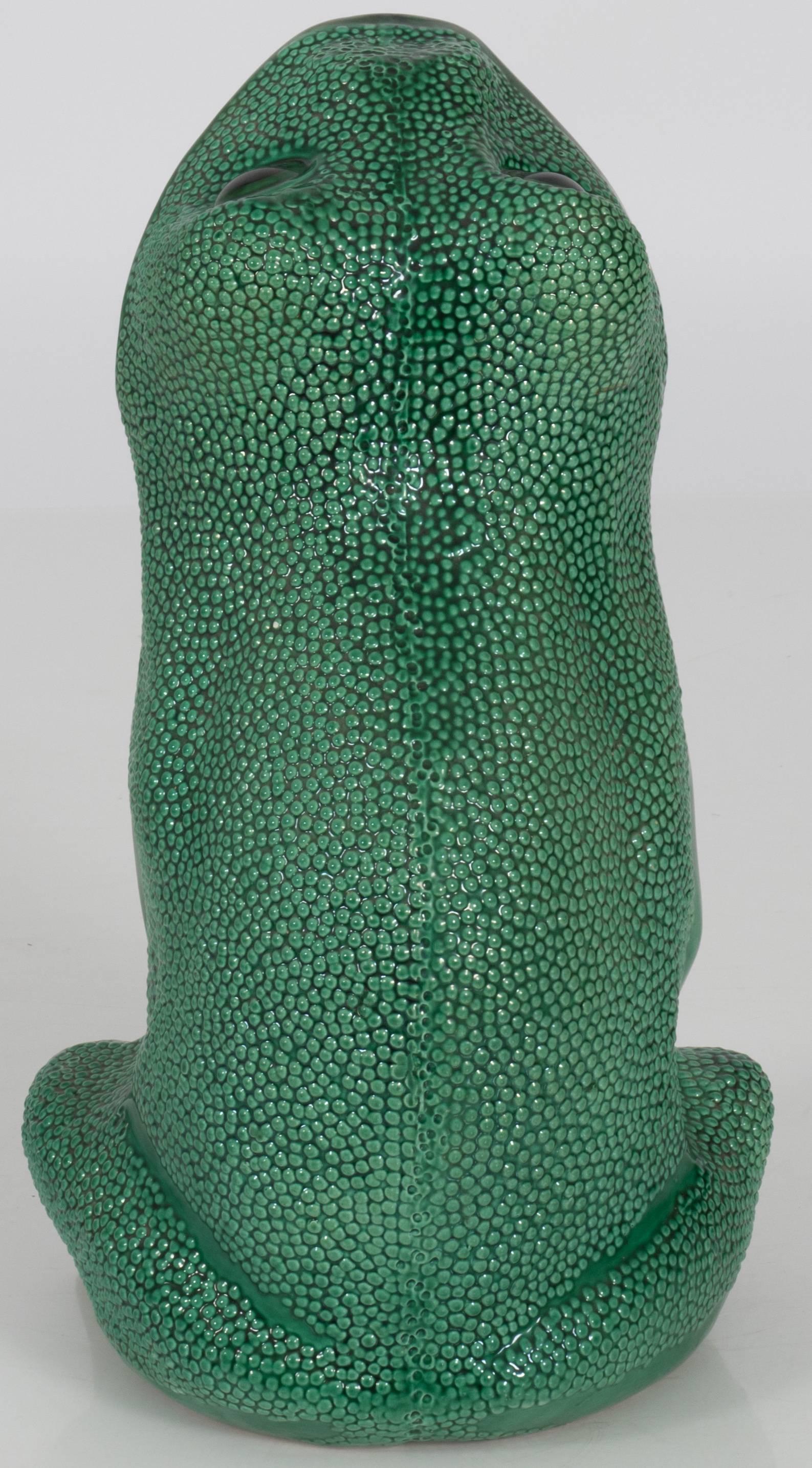 Mid-20th Century Italian Green Frog Umbrella Stand by Gumps