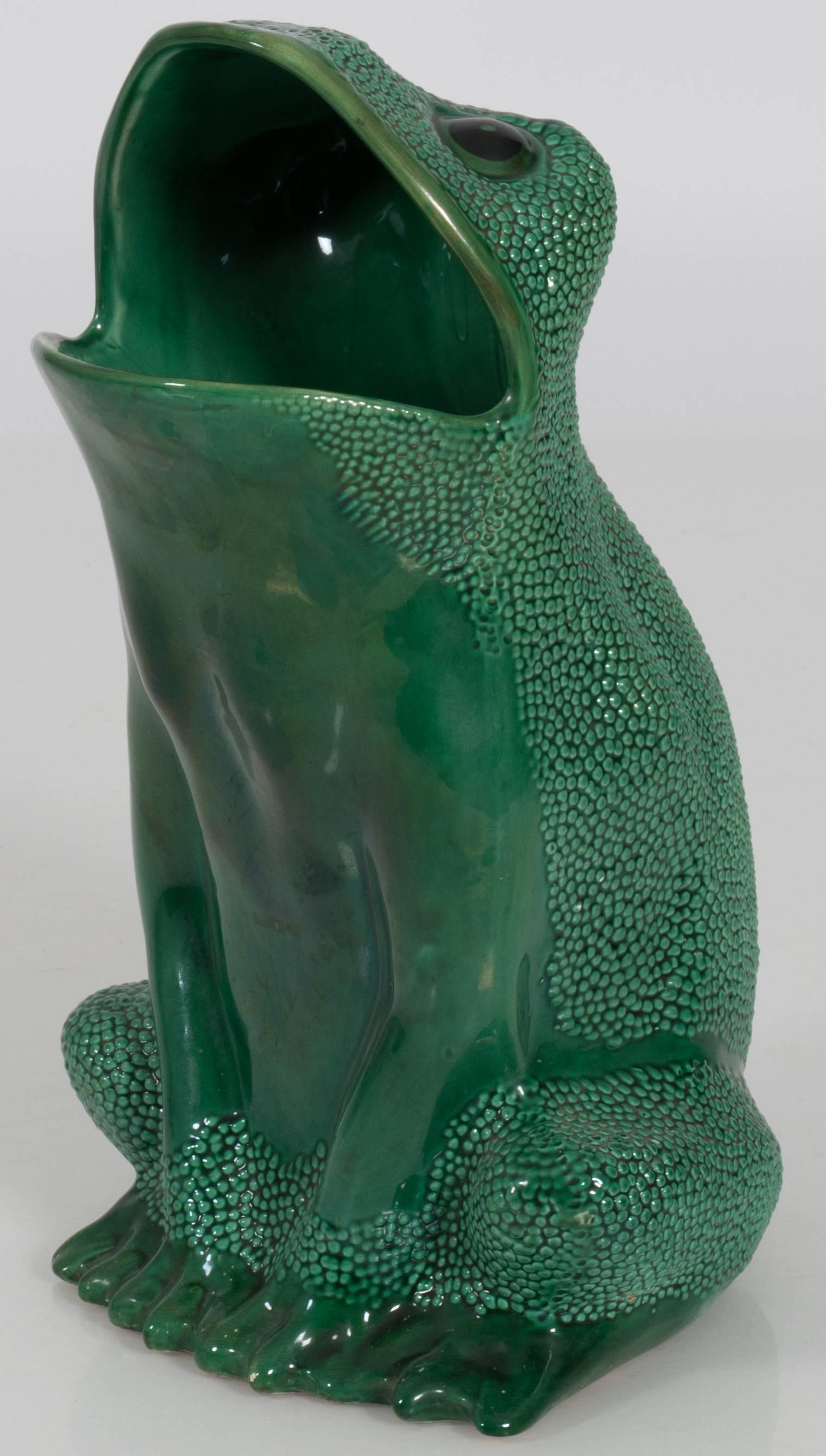 Italian Green Frog Umbrella Stand by Gumps 1