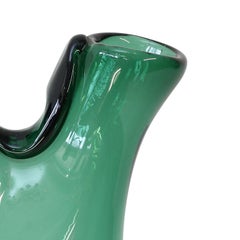 Italienische Vase aus grünem Glas von Empoli