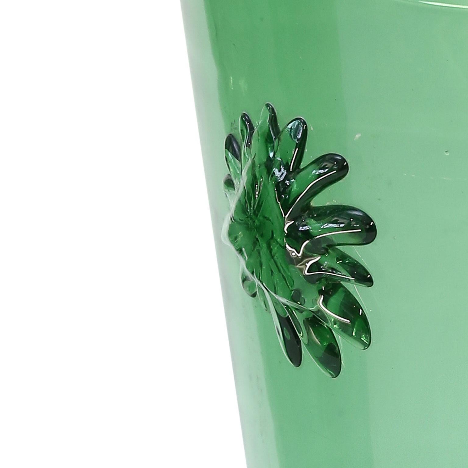 Italian Green Glass Vase by Empoli at 1stDibs empoli glass