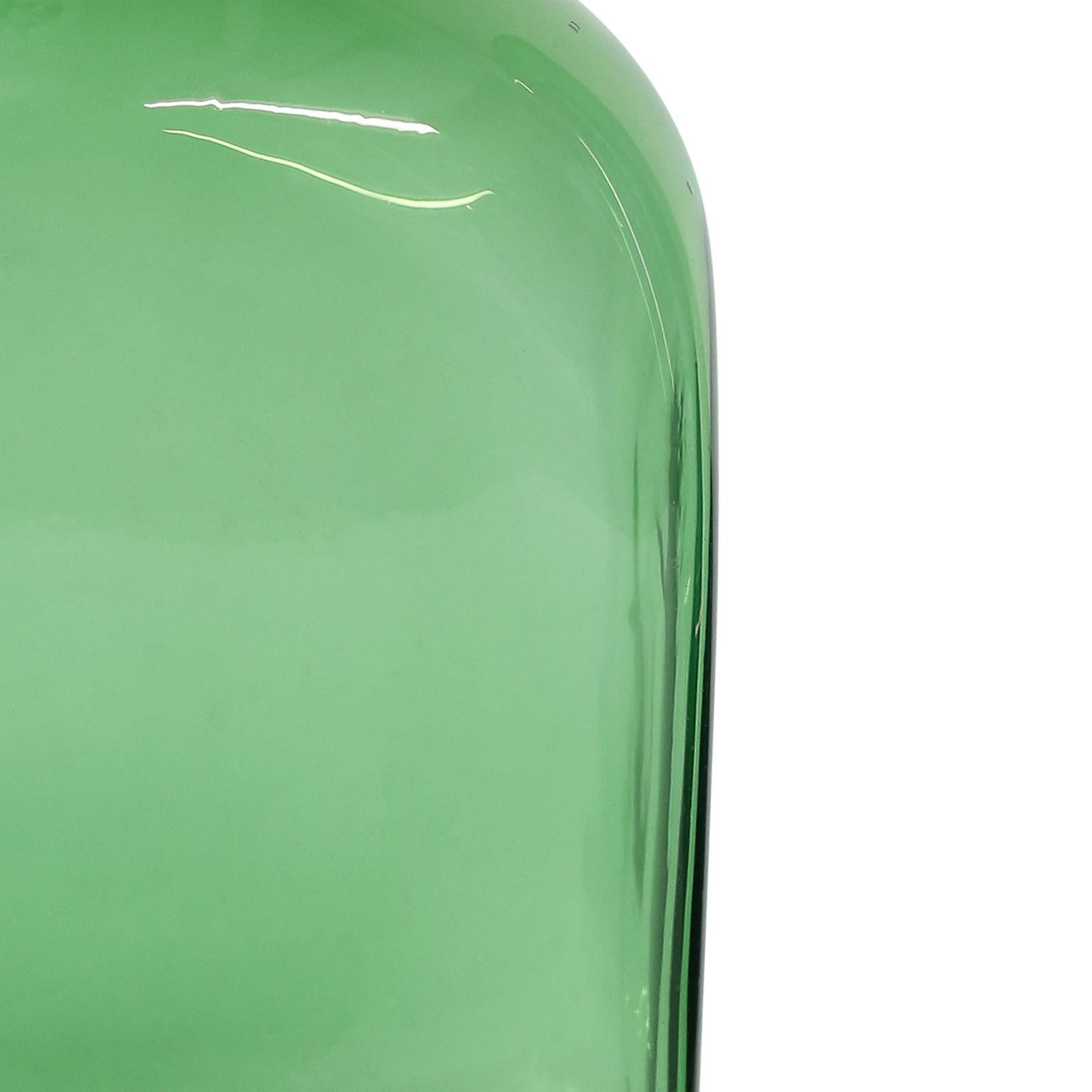 Mid-Century Modern Italian Green Glass Vase by Empoli