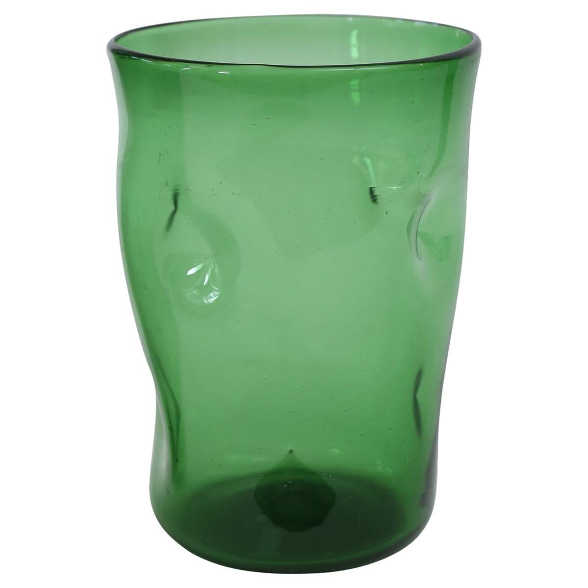 Italian Green Glass Vase