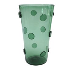 Italian Green Glass Vase