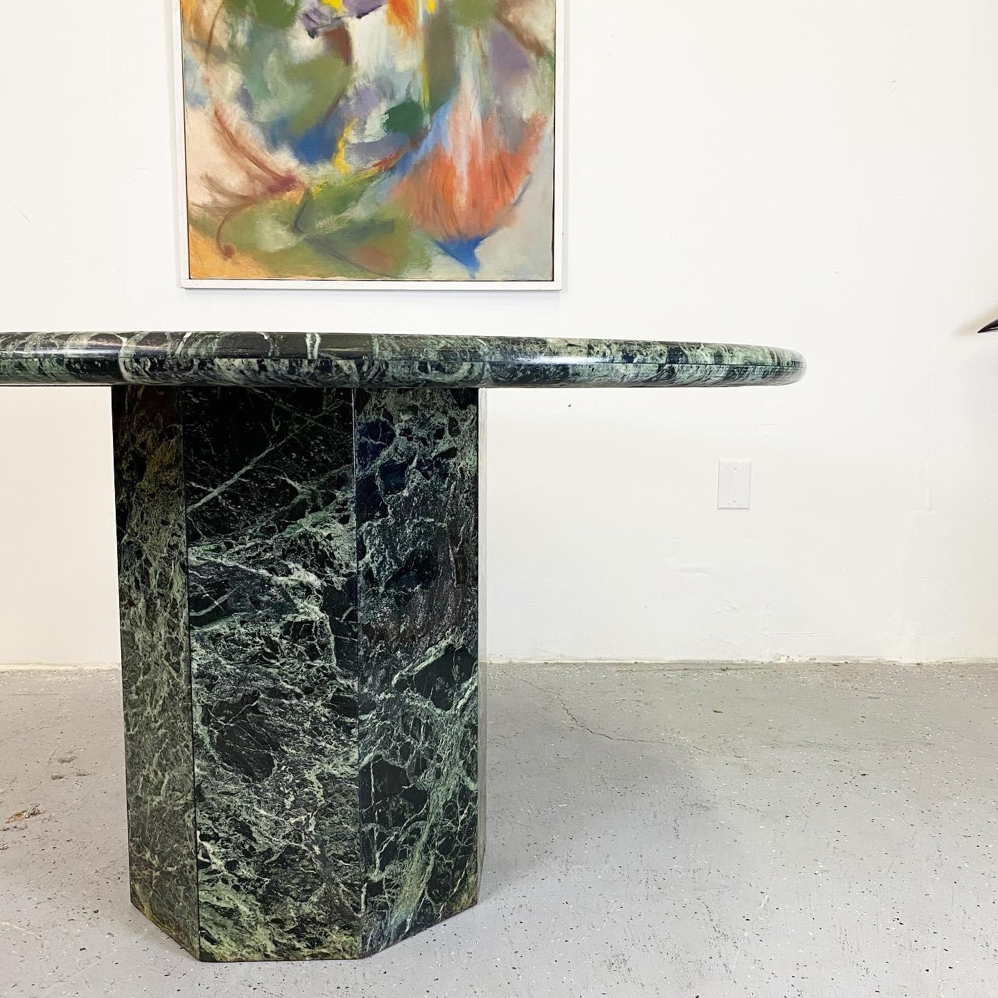 round green marble dining table