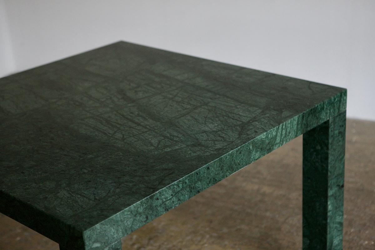 Late 20th Century Italian Green Marble Dining Table For Sale
