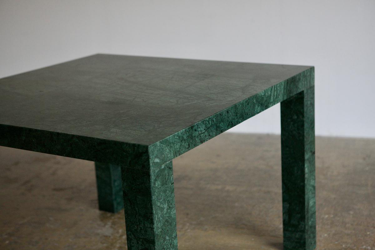 Italian Green Marble Dining Table For Sale 1