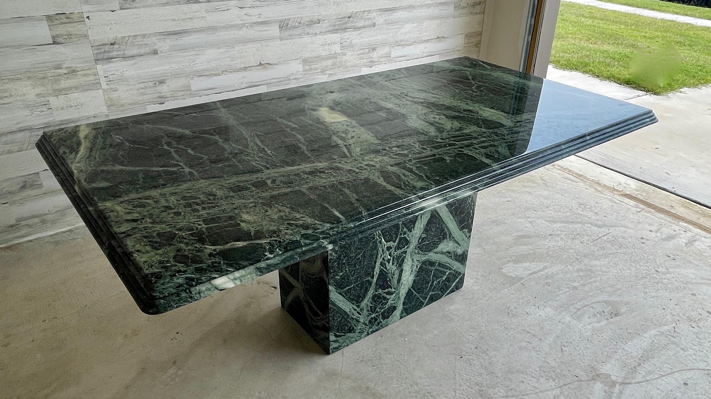 Italian Green Marble Dining Table For Sale at 1stDibs emerald green