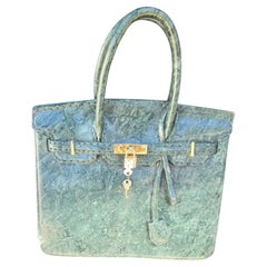Italian Green Marble Handbag Sculpture, 1990s