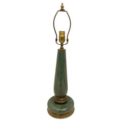 Vintage Italian Green Marble Lamp