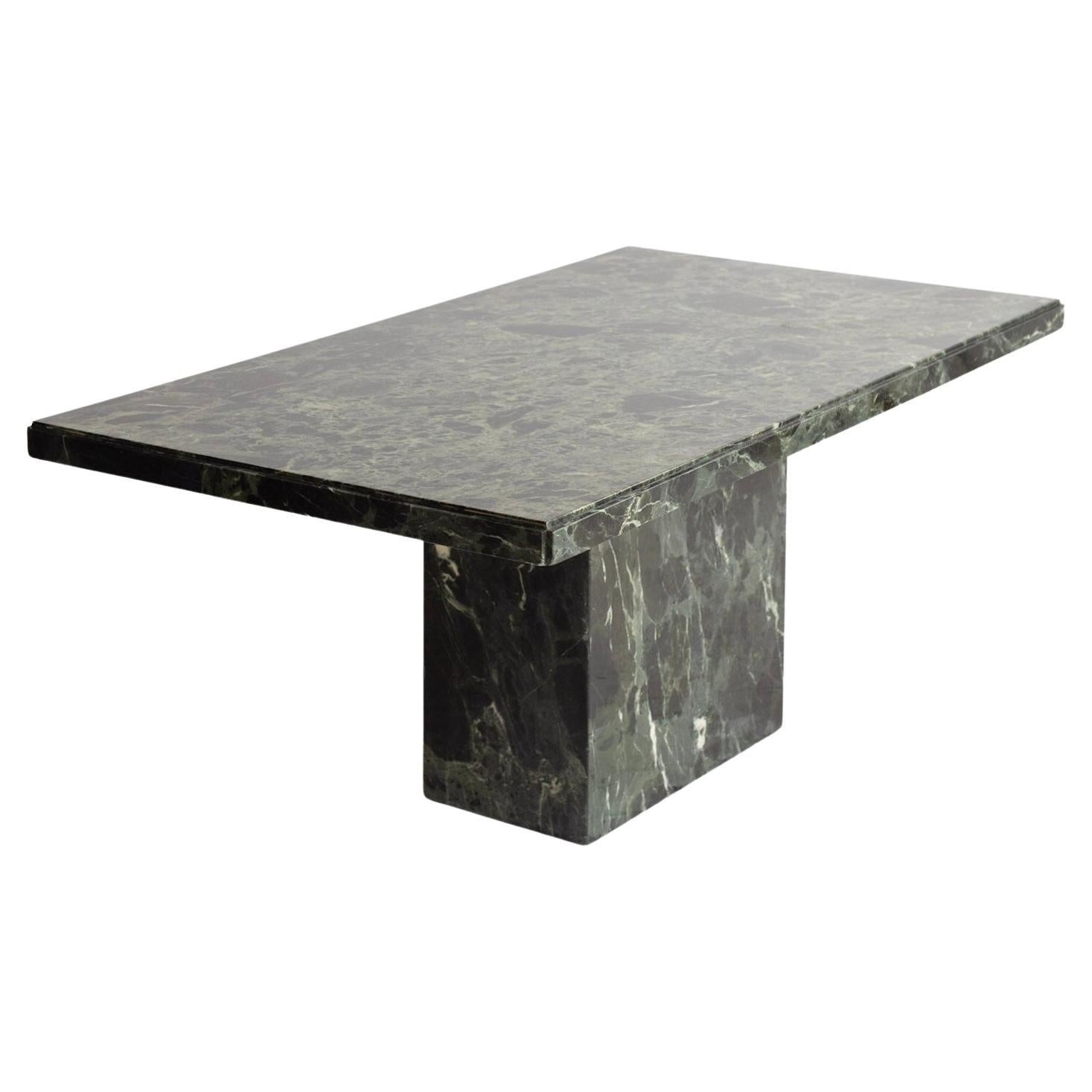 Italian Green Marble Rectangular Dining Table