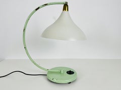 Italian Green Metal Table Lamp, 1960s, Italy
